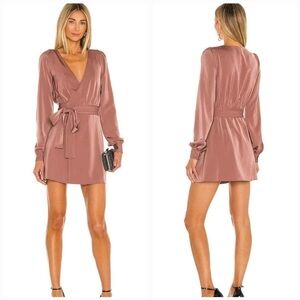 NBD Mauve Long Sleeve Wrap Dress NWT!